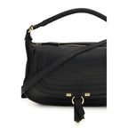 Chloé Marcie Small Shoulder Bag Black Calf Leather