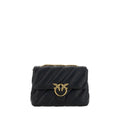 Pinko Love Puff Large Shoulder Bag Black Quilted Leather