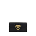 Pinko Love One Wallet on Chain Black Leatherove Birds