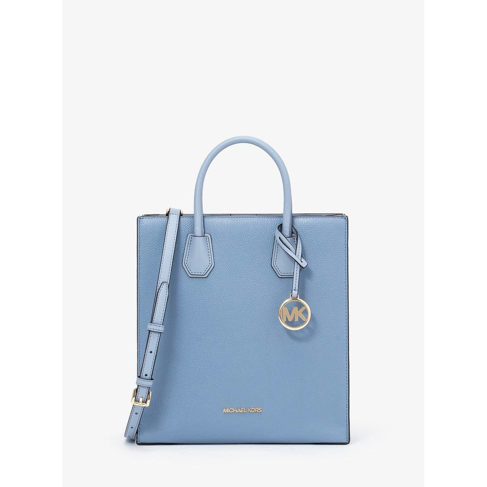 Michael Kors Mercer Medium Leather Tote Bag Chambray
