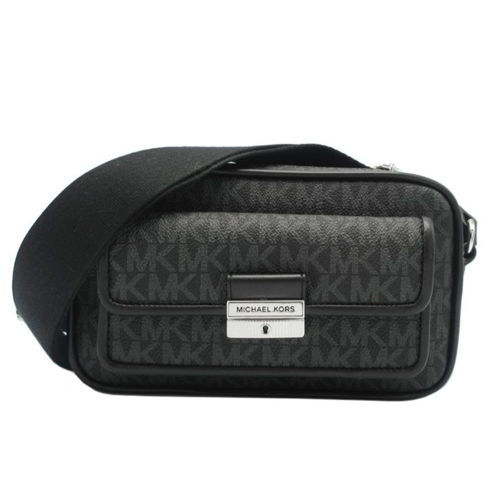 Michael Kors Bradshaw Medium Logo Crossbody Bag Black