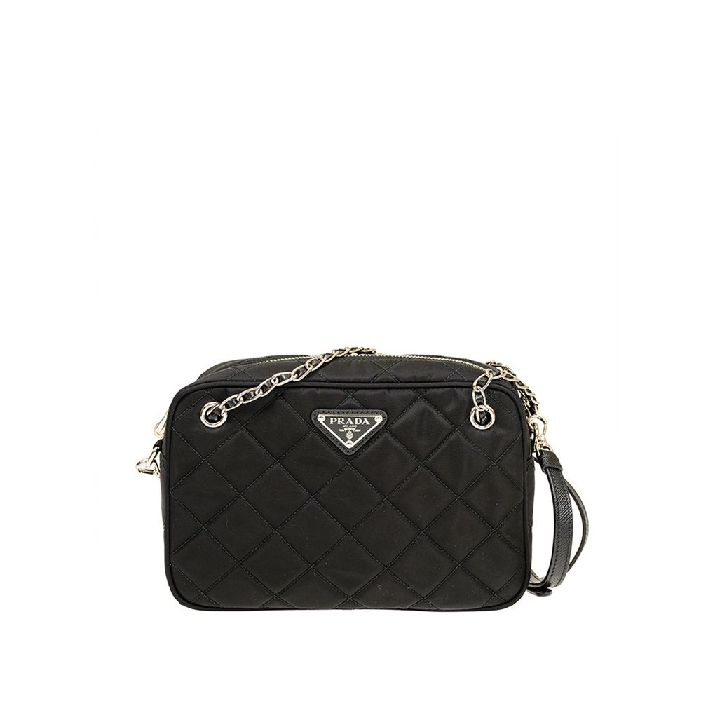 Prada Tessuto Quilted Shoulder Bag - Black
