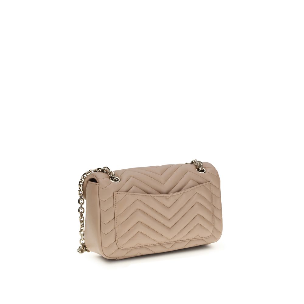 Gucci GG Marmont Small Shoulder Bag Beige Matelassé Leather