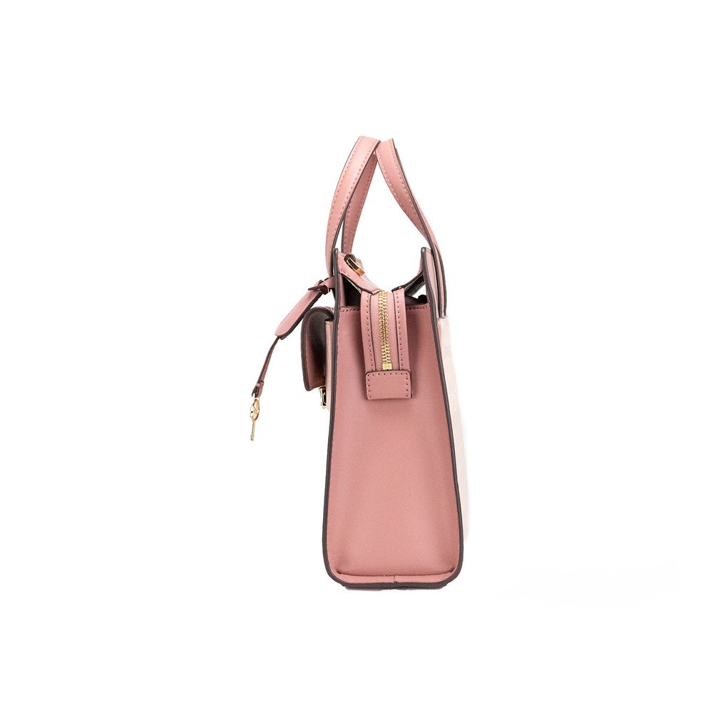 Michael Kors Cece Small North South Flap Tote Crossbody Bag Dark Powder Blush
