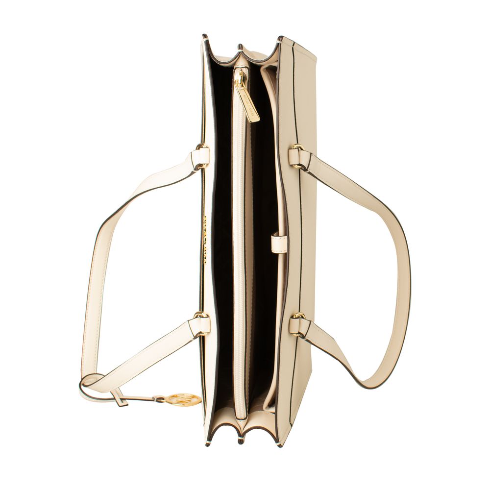 Michael Kors Jet Set Travel Large Pocket Tote Bag Light Cream