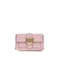Pinko Love One Wallet on Chain Light Pink Leather