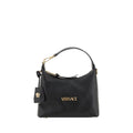 Versace Leather Hobo Handbag Black