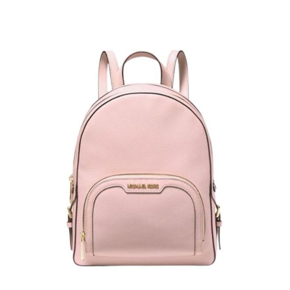 Michael Kors Jaycee Medium Pebbled Leather Backpack Powder Blush