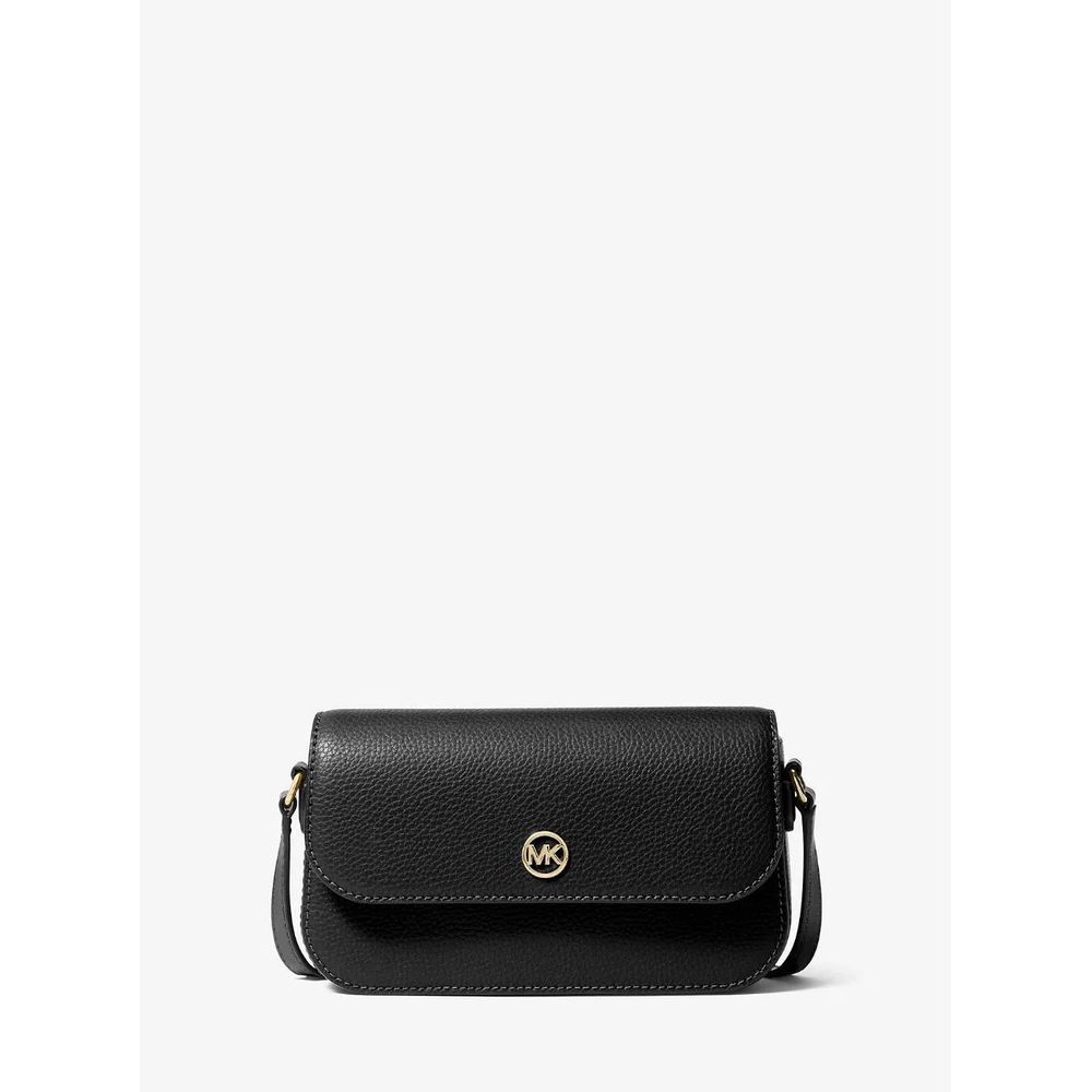 Michael Kors Jet Set Travel Small Pebbled Leather Crossbody Bag Black