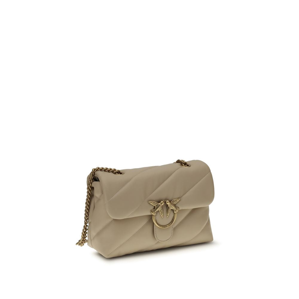 Pinko Love Classic Shoulder Bag Taupe