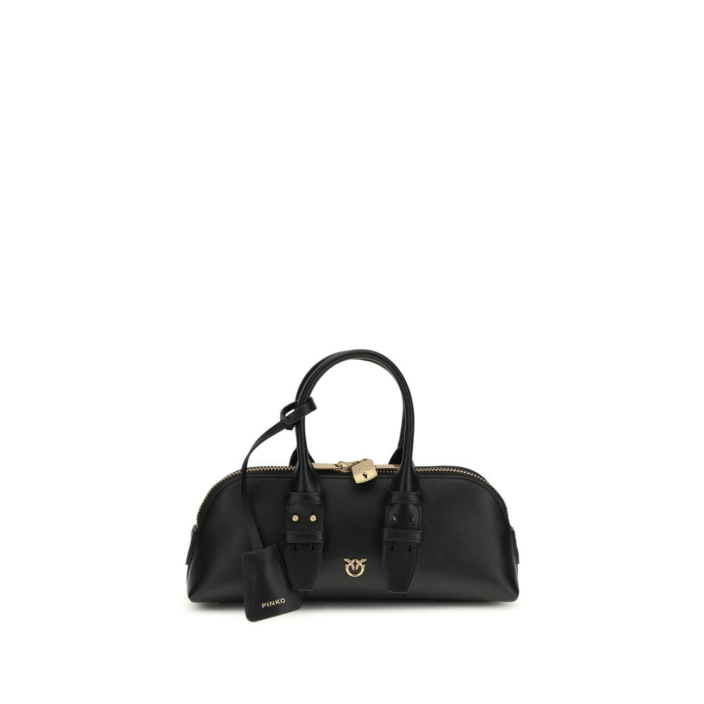 Pinko Escape Baguette Small Handbag Black Leather