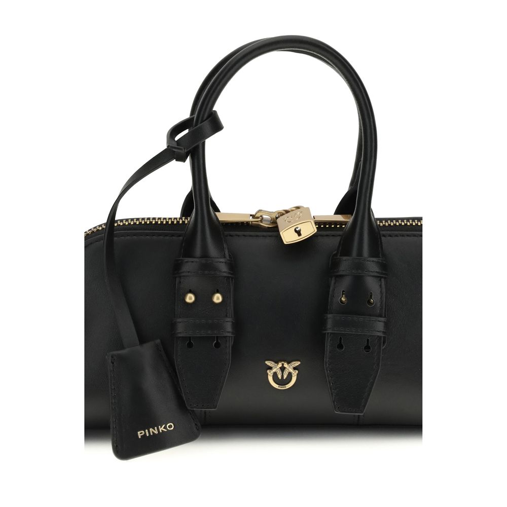 Pinko Escape Baguette Small Handbag Black Leather