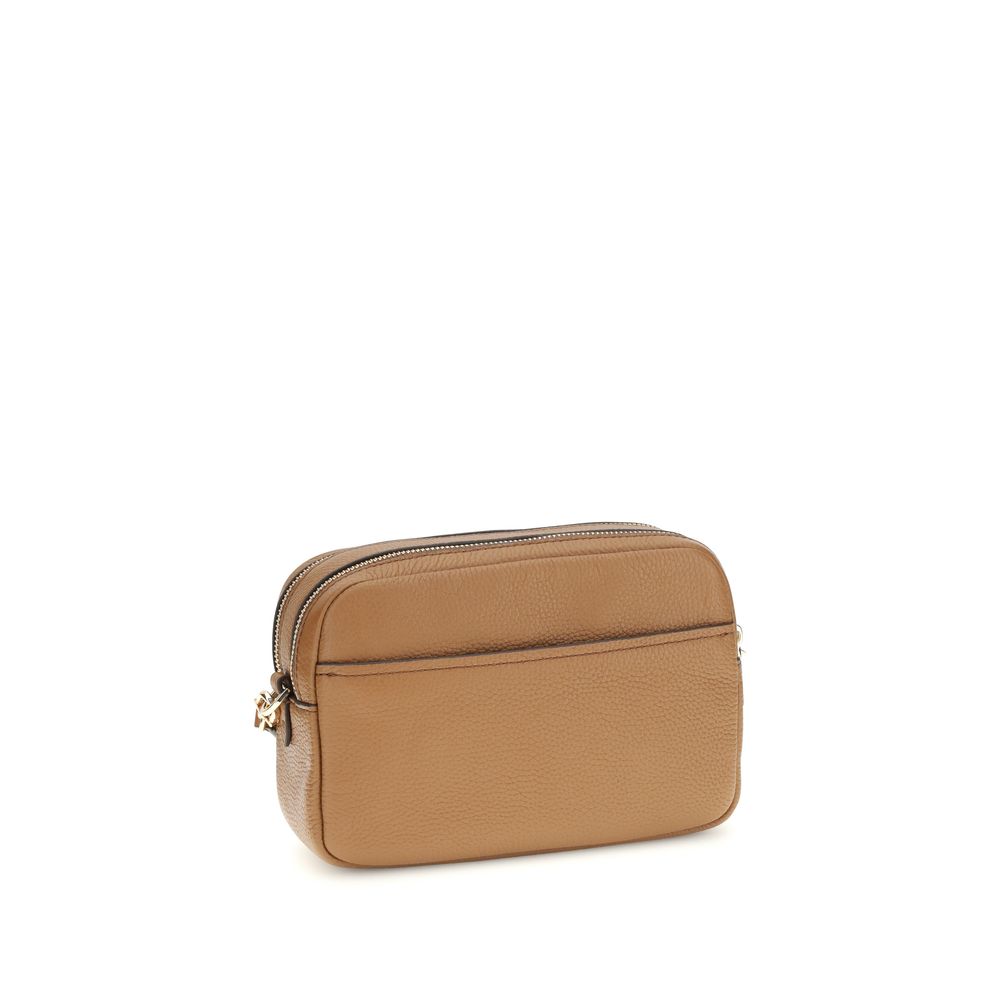 Michael Kors Bryant Medium Leather Camera Crossbody Bag Luggage