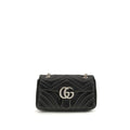 Gucci GG Marmont Small Shoulder Bag in Black Leather