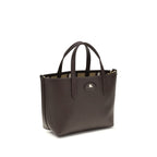 Burberry Bloomsbury Mini Reversible Leather Tote Bag Dark Brown