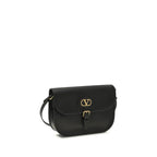 Valentino Garavani Antibes Black Leather Shoulder Bag
