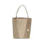 Chloé Spin Tote Bag Beige Leather and Suede