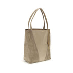 Chloé Spin Tote Bag Beige Leather and Suede
