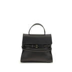 Moschino Tie Me Medium Handbag Black Leather