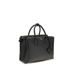 MCM Large Milla Leather Tote Bag in Black
