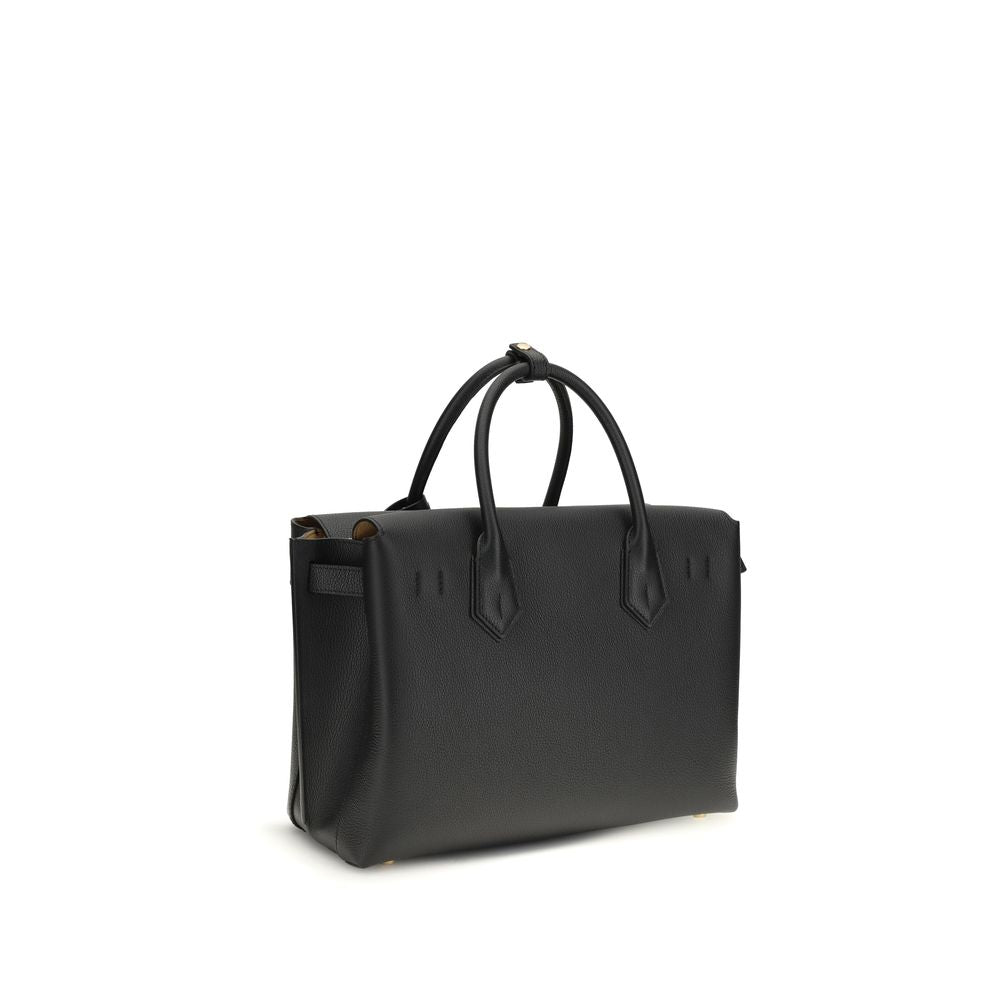 MCM Large Milla Leather Tote Bag in Black