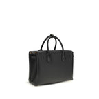 MCM Large Milla Leather Tote Bag in Black