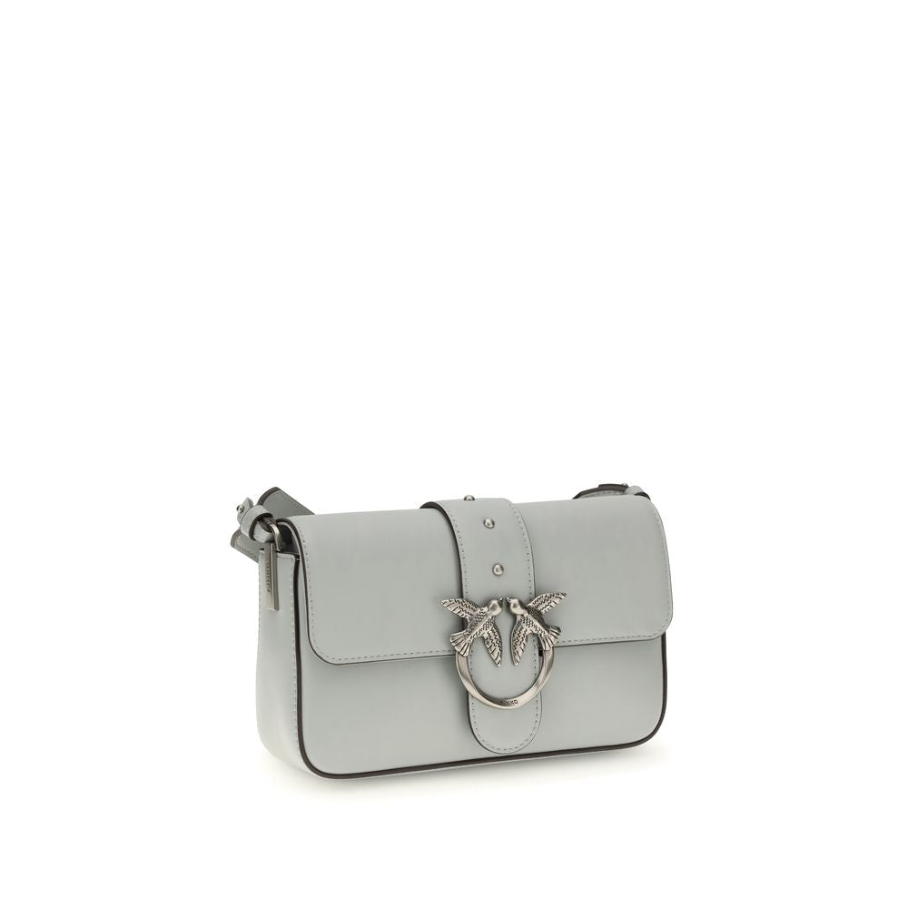 Pinko Mini Love Crossbody Bag Powder Blue Calf Leather