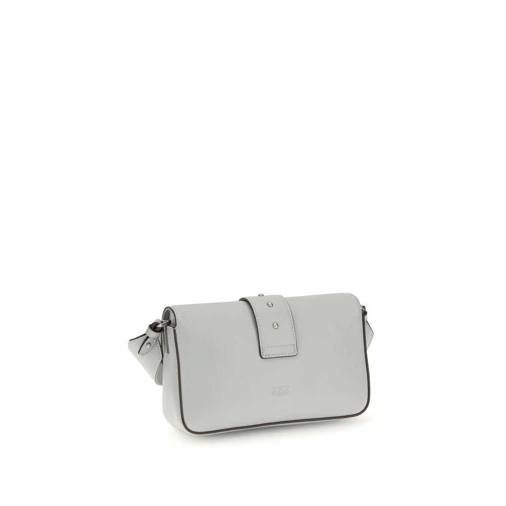 Pinko Mini Love Crossbody Bag Powder Blue Calf Leather