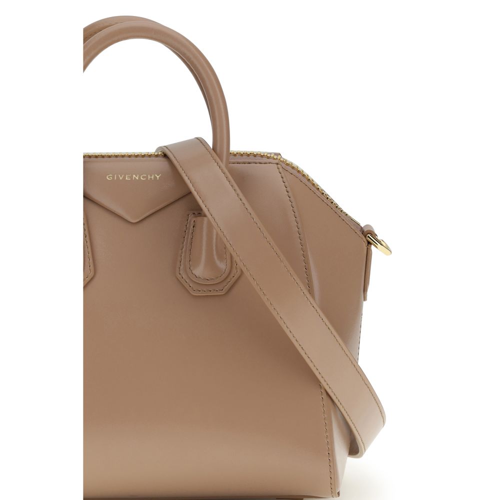 Givenchy Antigona Mini Bag in Tan Shiny Calfskin