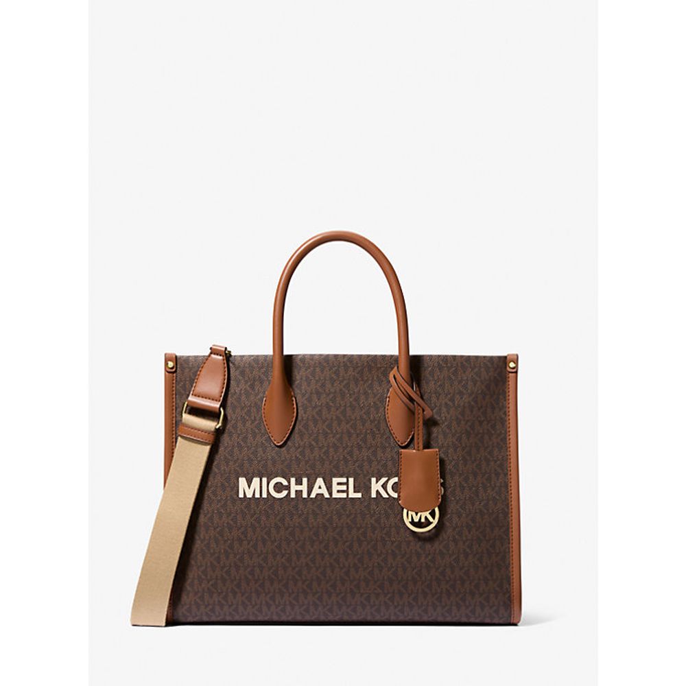 Michael Kors Mirella Logo Tote Bag Brown