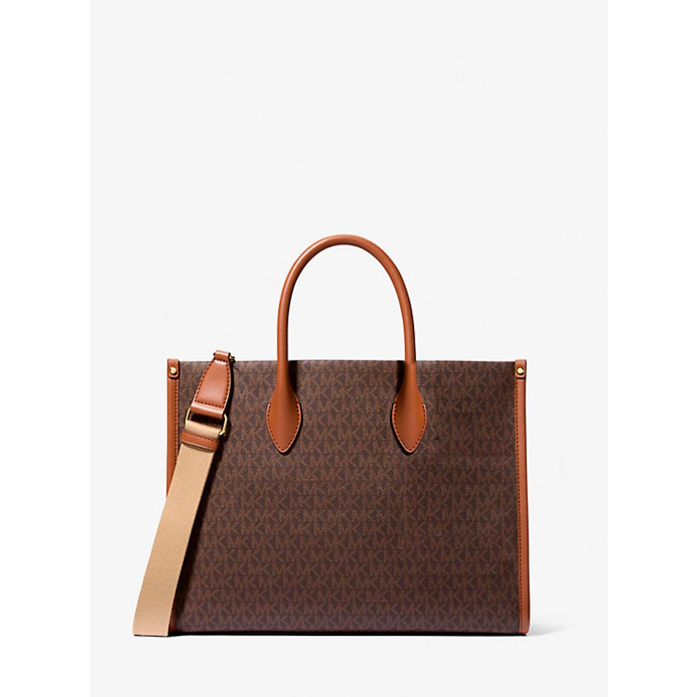 Michael Kors Mirella Logo Tote Bag Brown