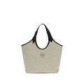 Versace La Medusa Cotton Tote Bag Beige
