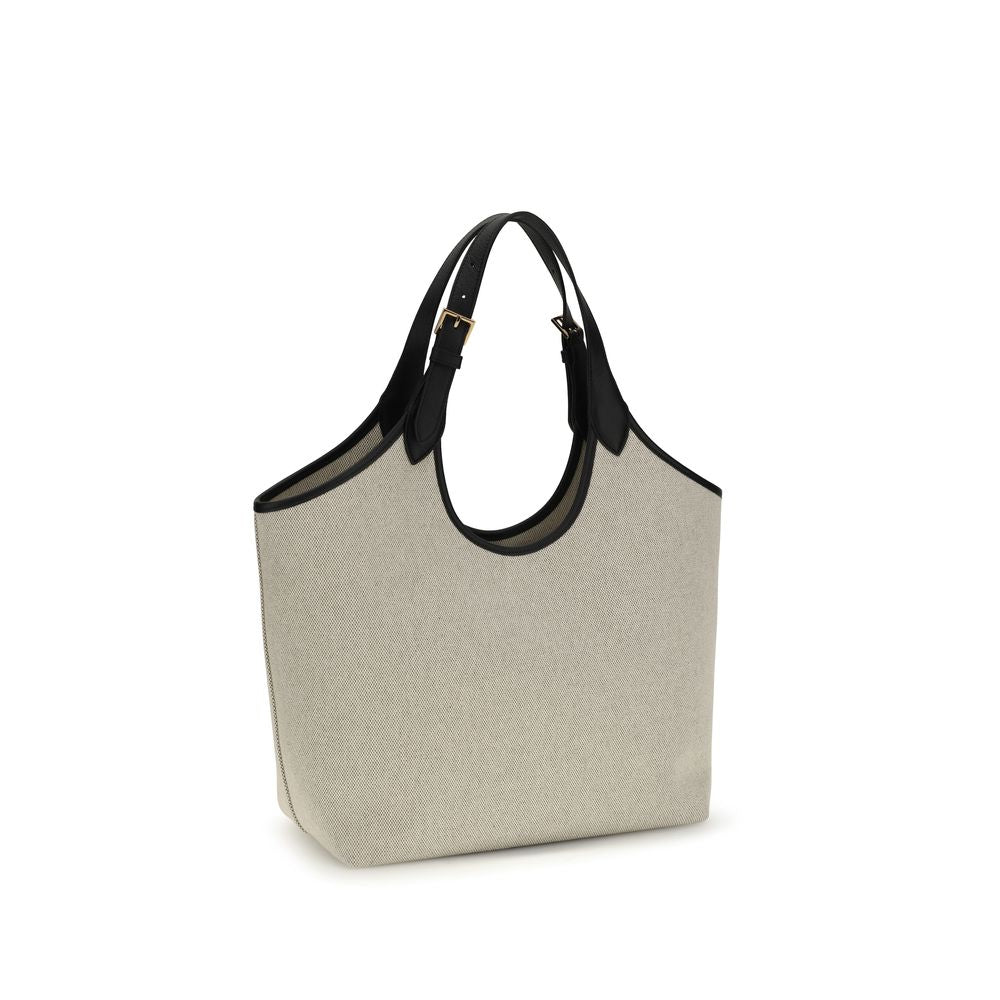 Versace La Medusa Cotton Tote Bag Beige