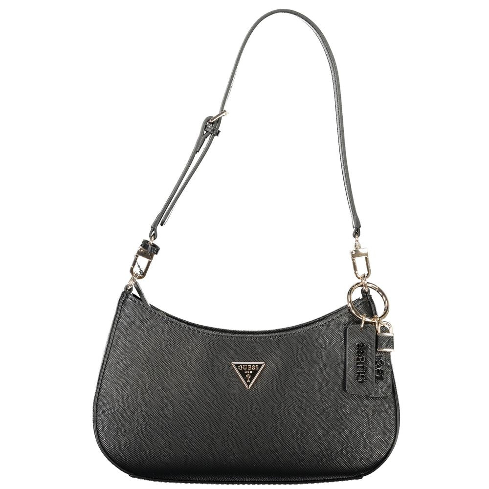GUESS Jeans Noelle II Black Shoulder Bag with Adjustable Strap