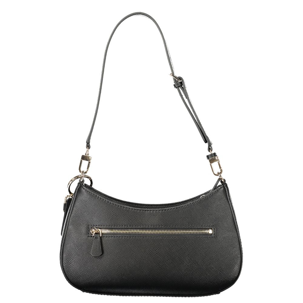 GUESS Jeans Noelle II Black Shoulder Bag with Adjustable Strap