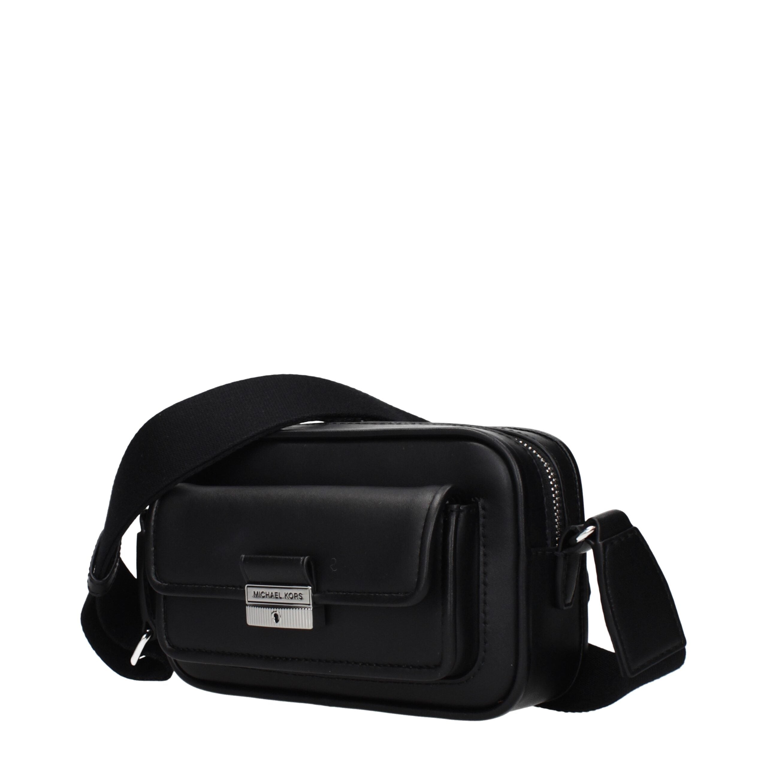 Michael Kors Bradshaw Extra-Small Leather Messenger Bag Black