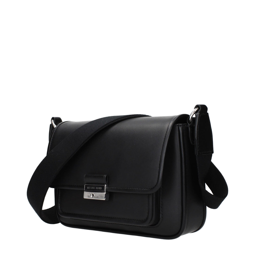 Michael Kors Bradshaw Medium Leather Messenger Bag Black