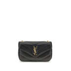 Saint Laurent Loulou Toy Shoulder Bag Black Matelassé Lambskin YSL Logo