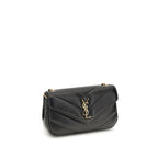 Saint Laurent Loulou Toy Shoulder Bag Black Matelassé Lambskin YSL Logo