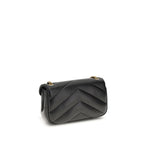 Saint Laurent Loulou Toy Shoulder Bag Black Matelassé Lambskin YSL Logo