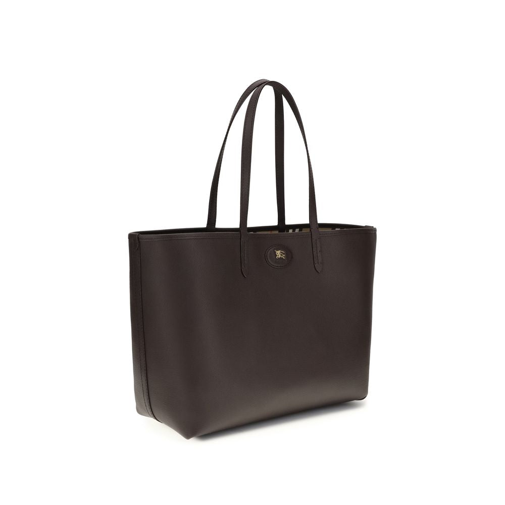 Burberry Bloomsbury Medium Reversible Leather Tote Bag Dark Brown