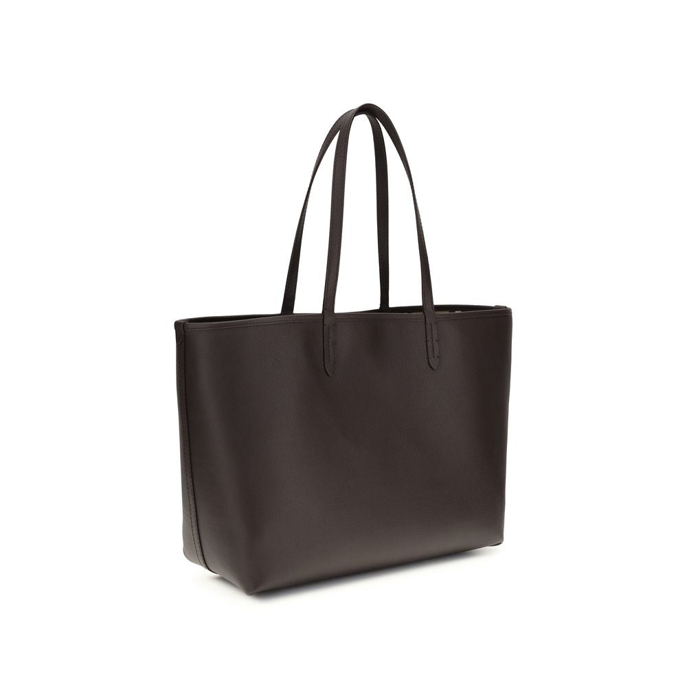 Burberry Bloomsbury Medium Reversible Leather Tote Bag Dark Brown