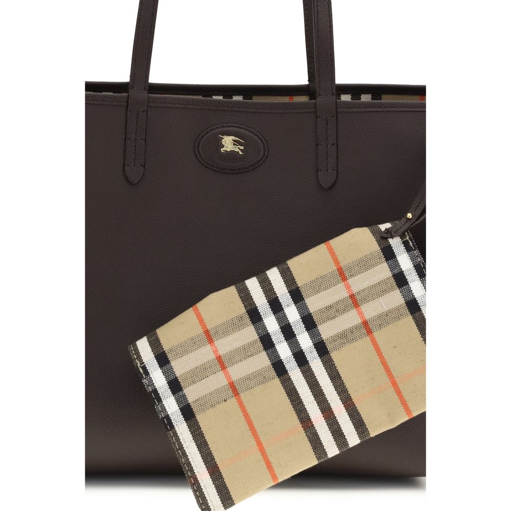 Burberry Bloomsbury Medium Reversible Leather Tote Bag Dark Brown