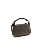 Chloé Marcie Small Shoulder Bag Suede Calfskin Kohl Brown