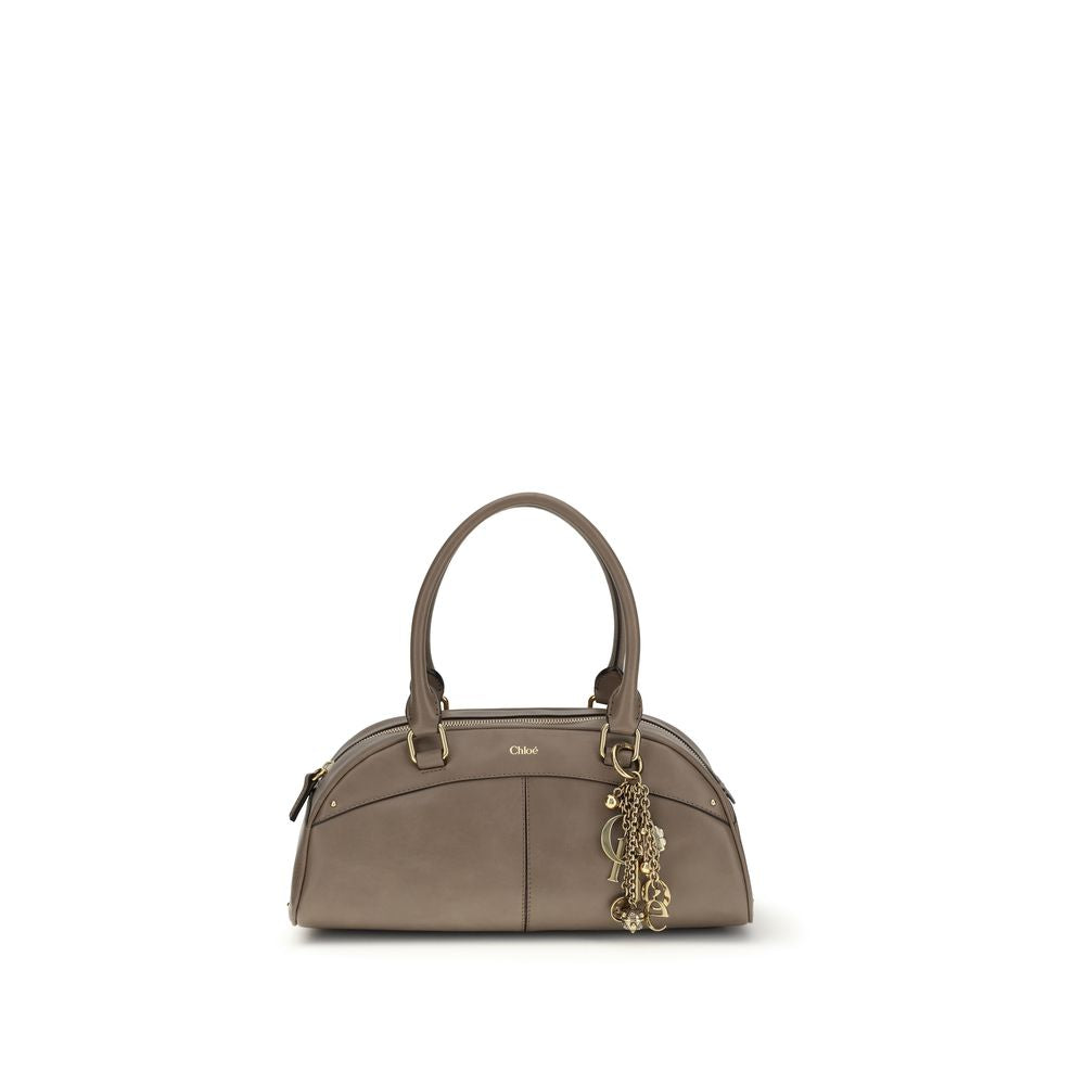 Chloé Bowling Handbag Brown Smooth Calfskin