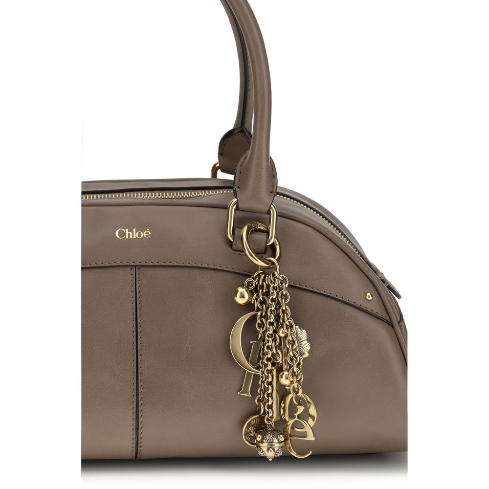 Chloé Bowling Handbag Brown Smooth Calfskin