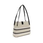 Balmain Logo Shoulder Tote Bag Beige Canvas
