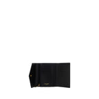 Saint Laurent Cassandre Matelassé Compact Wallet Black Quilted Leather