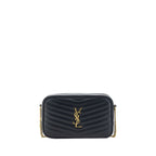 Saint Laurent Lou Camera Bag Black Matelassé Chevron Leather