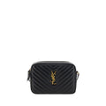Saint Laurent Lou Camera Bag Large Black Chevron Leather